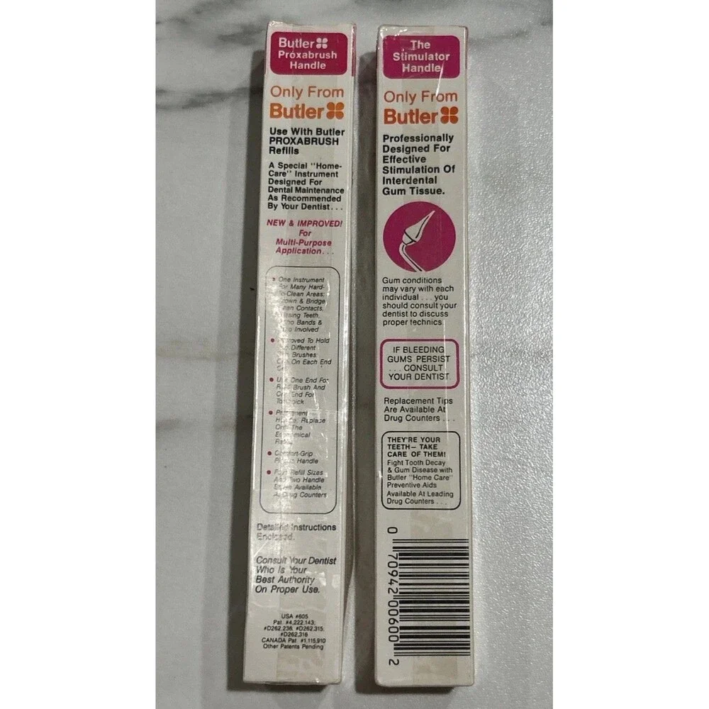 New Butler Proxabrush Handle #605P Butler Stimulator #600 Dental Care Oral Care